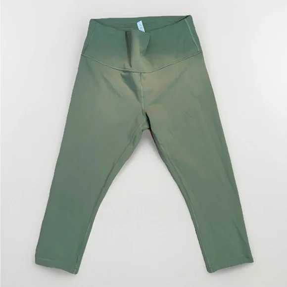 Lululemon Align High-Rise Crop Leggings - Size 12 - Green Twill - Picture 2 of 11